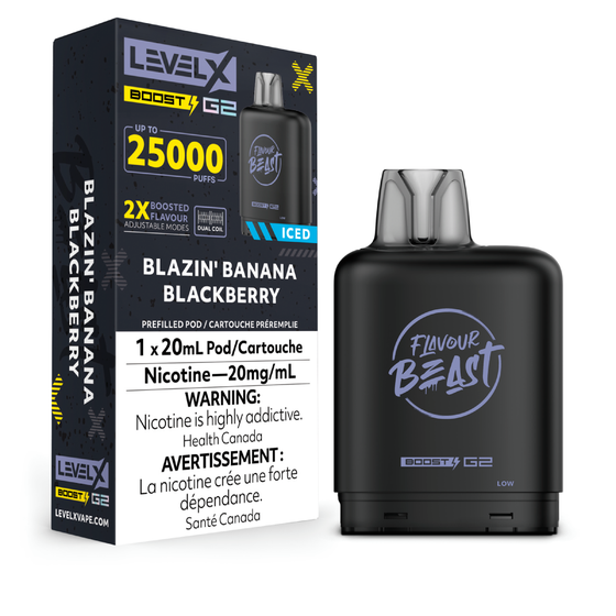 Level X Flavour Beast Boost G2 Pod 20mL (25K Puffs) ***HARMONIZED STAMPED***